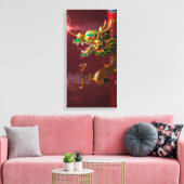 chinese dragon canvas afdruk (Insitu (Woonkamer))