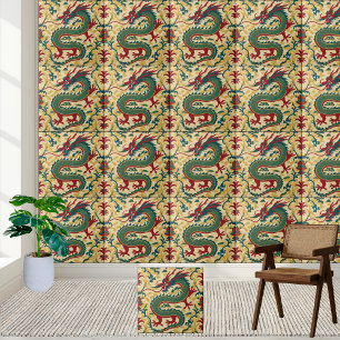 Chinese Dragon Chinoiserie Pattern Tegel Tegeltje
