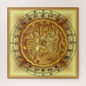 Chinese Dragon Clock ~ Dragon en Phoenix ~ Legpuzzel (Horizontaal)