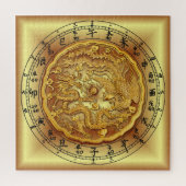 Chinese Dragon Clock ~ Dragon en Phoenix ~ Legpuzzel (Verticaal)