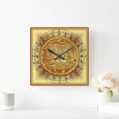 Chinese Dragon Clock ~ Dragon en Phoenix ~ Vierkante Klok (Huis)