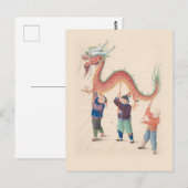 Chinese Dragon Dance Post Kaart (Voorkant / Achterkant)