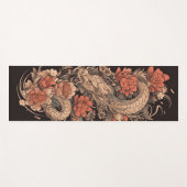 Chinese Dragon en Roos Flower Yoga Mat (Voorkant (horizontaal))