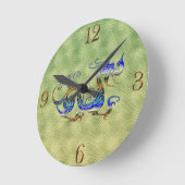 Chinese Dragon Fantasy Art Designer Clot Ronde Klok (Hoek)