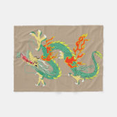 Chinese Dragon Fleece Blanket Deken (Voorkant (Horizontaal))