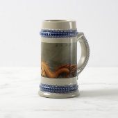 Chinese Dragon Grey/Blue 22 oz Stein Bierpul (Voorkant rechts)