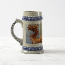 Chinese Dragon Grey/Blue 22 oz Stein Bierpul