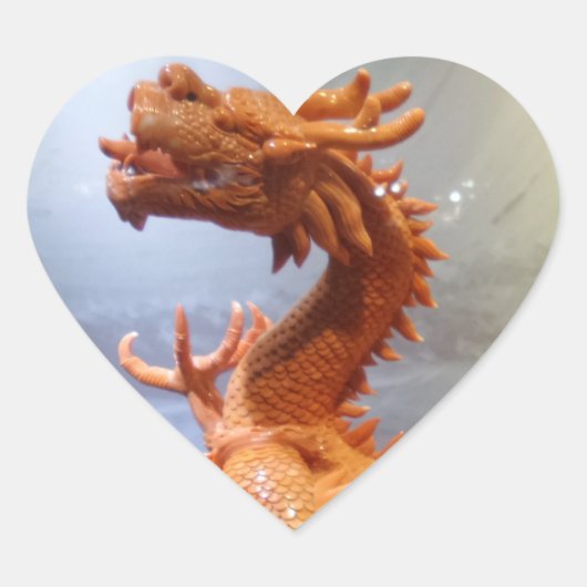 Chinese dragon Heart Sticker (Voorkant)