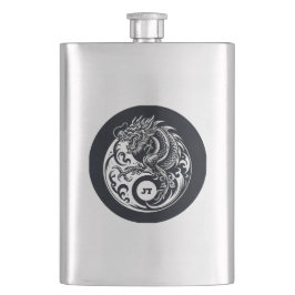 Chinese Dragon in Black and White Personalized Flacon