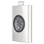 Chinese Dragon in Black and White Personalized Flacon (Links)