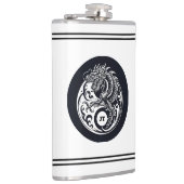 Chinese Dragon in Black and White Personalized Heupfles (Rechts)