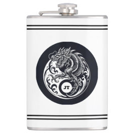 Chinese Dragon in Black and White Personalized Heupfles