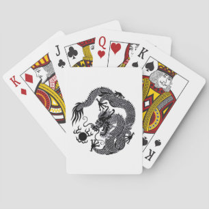 Chinese dragon Kaart White en Black