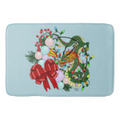 Chinese Dragon Kerstkrans Badmat (Voorkant)