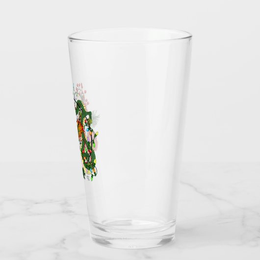 Chinese Dragon Kerstkrans Glas (Links)