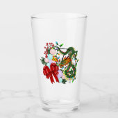 Chinese Dragon Kerstkrans Glas (Voorkant)
