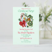 Chinese Dragon Kerstkrans Kaart (Staand voorkant)