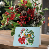 Chinese Dragon Kerstkrans Kaart