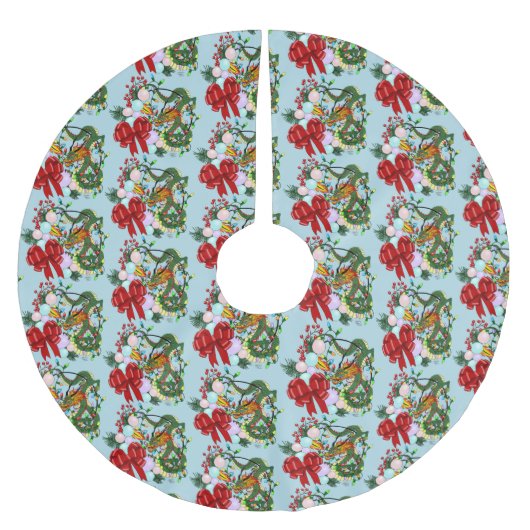Chinese Dragon Kerstkrans Kerstboom Rok (Voorkant)