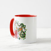 Chinese Dragon Kerstkrans Mok (Voorkant links)