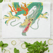 Chinese Dragon Keukenhanddoek (Gevouwen)