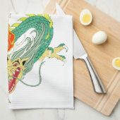 Chinese Dragon Keukenhanddoek (Quarter Fold)