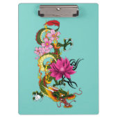 Chinese Dragon Lotus Kersenbloesem Klembord (Voorkant)