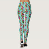 Chinese Dragon Lotus Kersenbloesem Leggings (Achterkant)