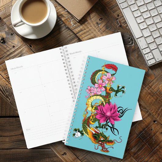 Chinese Dragon Lotus Kersenbloesem Planner