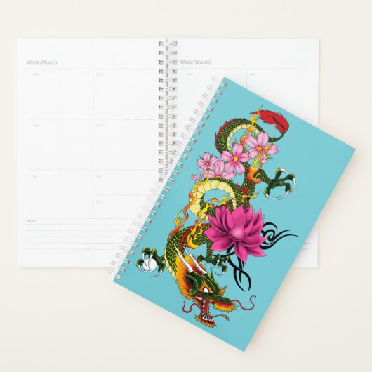 Chinese Dragon Lotus Kersenbloesem Planner (Display)