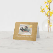 Chinese Dragon Lunar Nieuwjaar 4 "x5.6" Kaart (Gele Bloem)