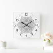 Chinese Dragon Mandala Square Wall klok (Huis)