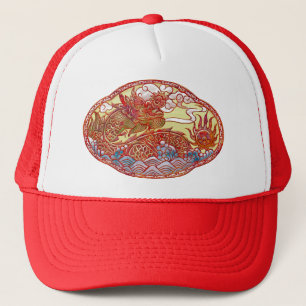 Chinese dragon Medallion Trucker Pet