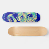 Chinese Dragon Neon Element Custom Pro Park Board Skateboard (Horizontaal)