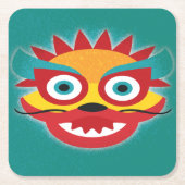 Chinese Dragon nieuwjaarsviering Kartonnen Onderzetters (Voorkant)