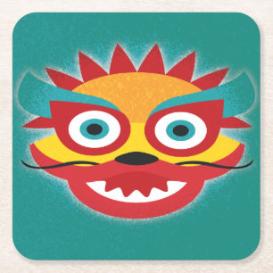 Chinese Dragon nieuwjaarsviering Kartonnen Onderzetters