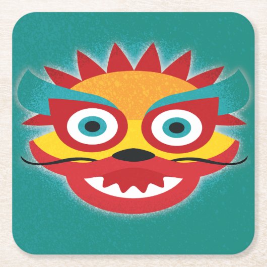 Chinese Dragon nieuwjaarsviering Kartonnen Onderzetters (Voorkant)