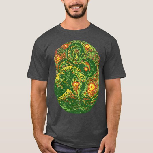 Chinese Dragon Post Impressionist door Tobe Fonsec T-shirt (Voorkant)