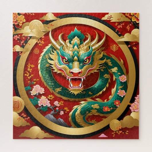 Chinese dragon Puzzle Legpuzzel (Verticaal)