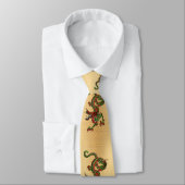 Chinese Dragon Rood en Groen v 15 Stropdas (Gebonden)