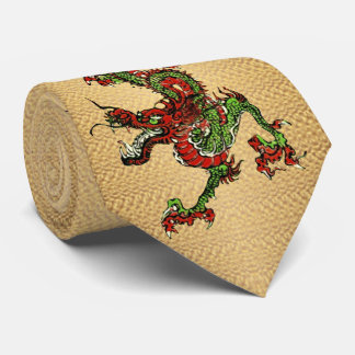 Chinese Dragon Rood en Groen v 15 Stropdas