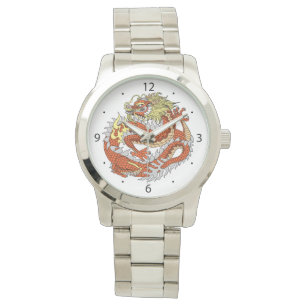 Chinese dragon sleutelhanger watch horloge