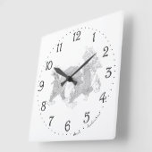 Chinese Dragon Square Wall klok (Hoek)