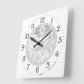 Chinese Dragon Square Wall klok (Hoek)