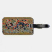 Chinese Dragon Symbol Antique Asian Bagagelabel (Achterkant horizontaal)