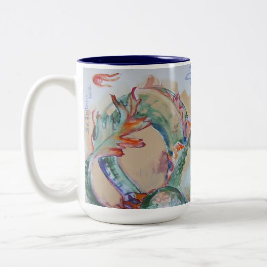 Chinese Dragon Two-tone Mok - marine (Links)