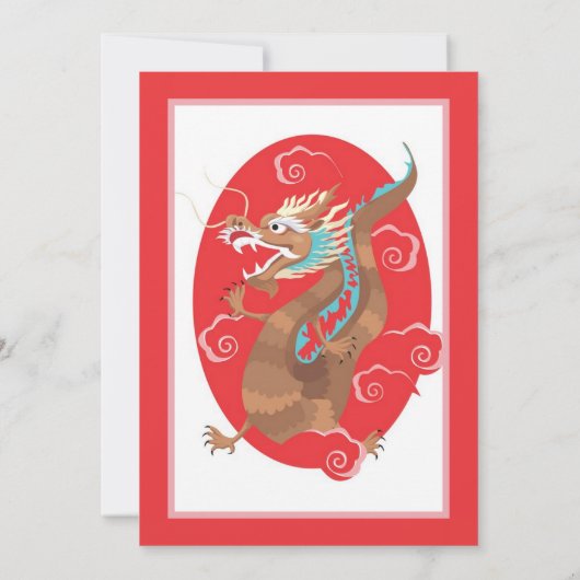Chinese Dragon uitnodiging (Achterkant)
