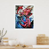 Chinese Dragon Wall Art Print van William Zierfus (Keuken)