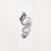 Chinese dragon White Black Yogamat (Voorkant)