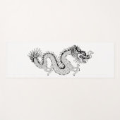 Chinese dragon White Black Yogamat (Voorkant (horizontaal))